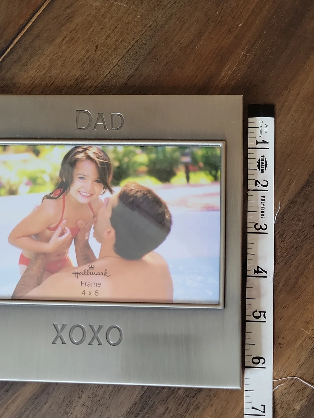 Hallmark Vintagen Silver Metal DAD XOXO 4X6 Picture Frame